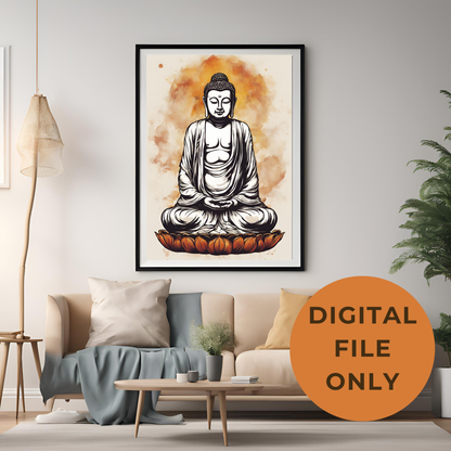 Buddha Boho -Digital Printable Wall Art