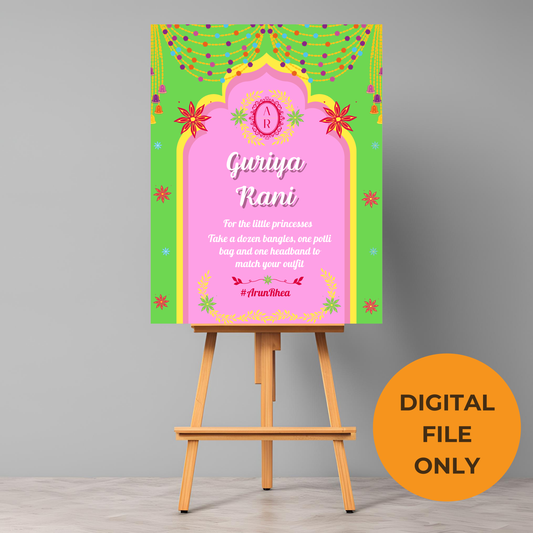 Guriya Rani Entrance Signage - Digital Template
