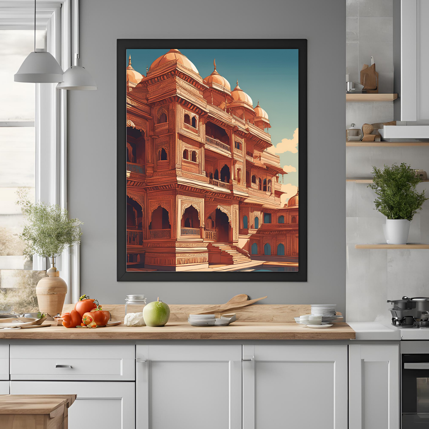 Indian Palace Landscape Wall Art Digital Download