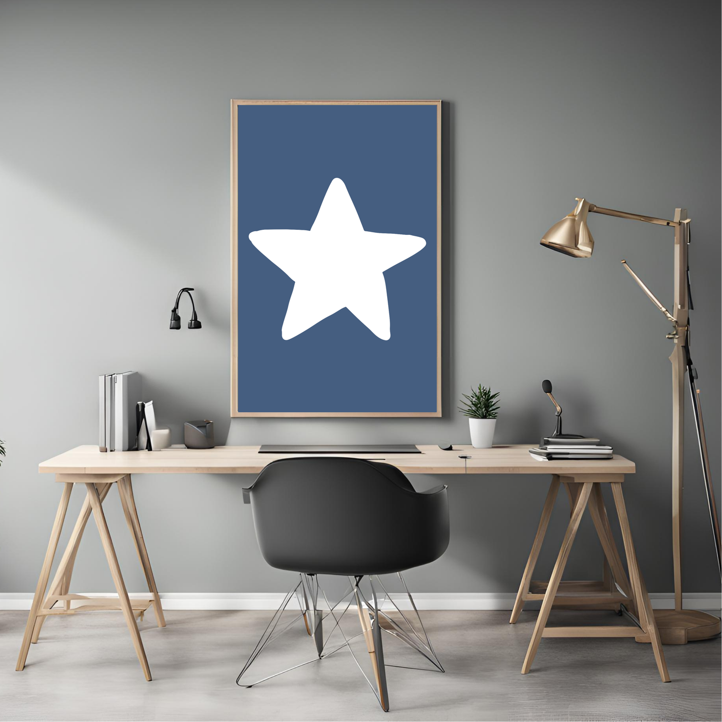 Blue Star Nursery Print Wall Art Digital Download