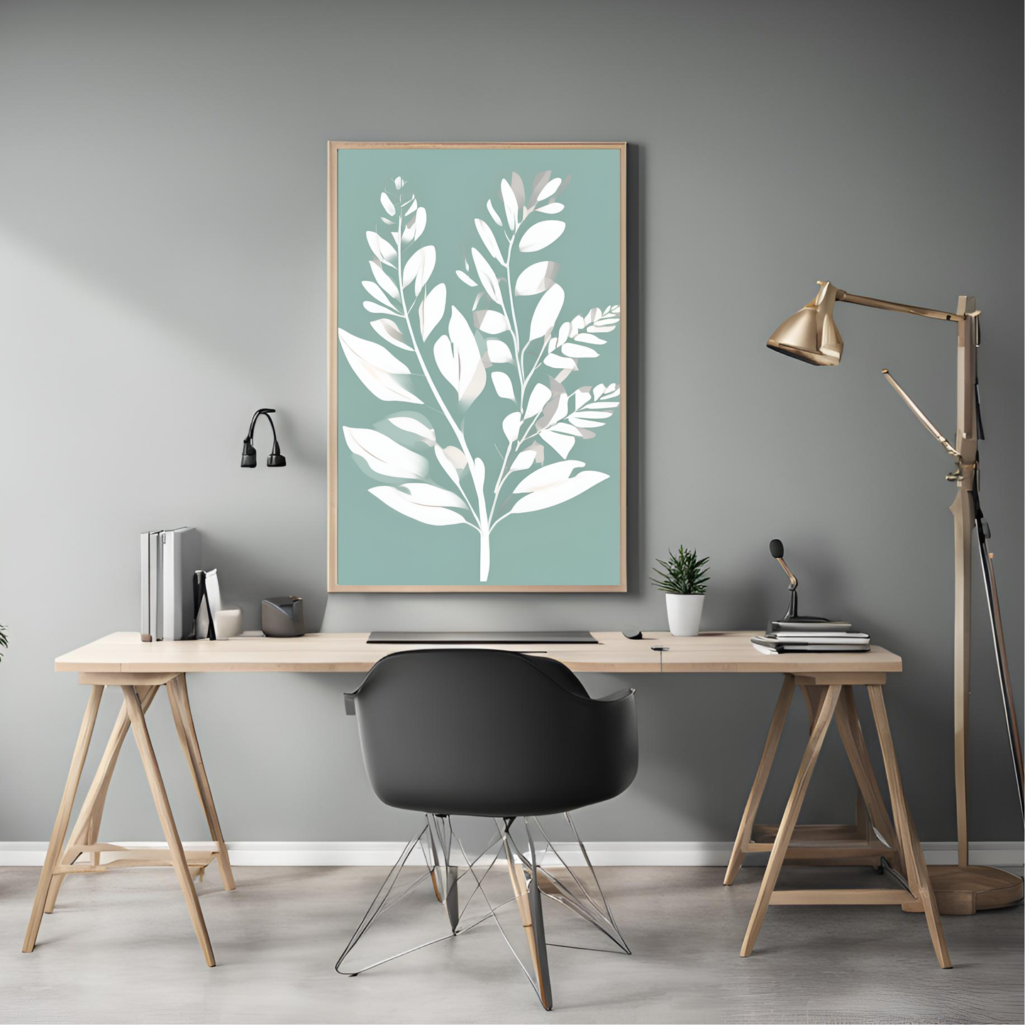 Botanical Print Sage Green Wall Art Digital Download