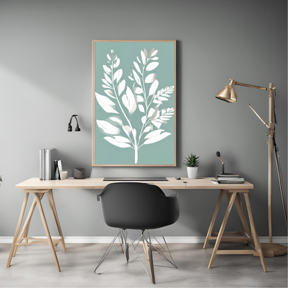 Botanical Print Sage Green Wall Art Digital Download