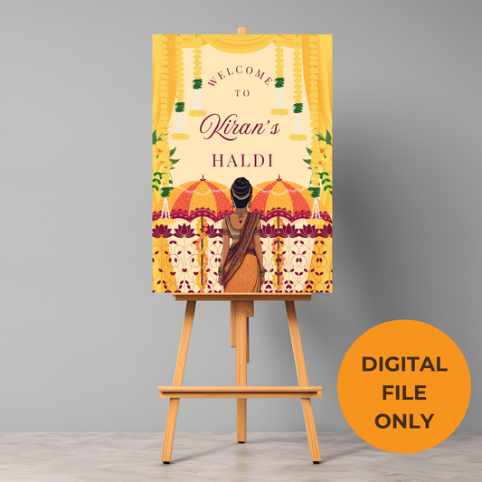 Haldi Entrance Board Digital Download - Online Template