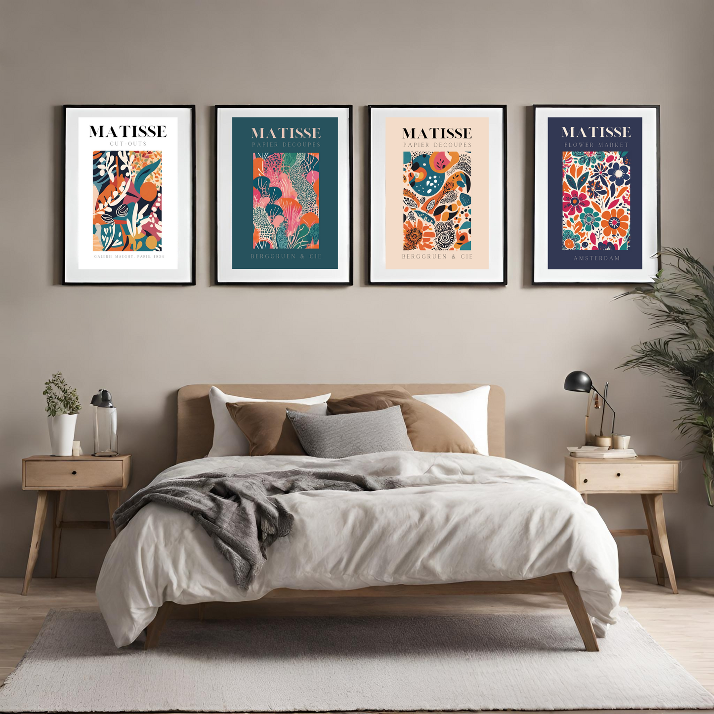 Wall Art - Matisse Abstract Trendy Desi Digital Art 6pcs