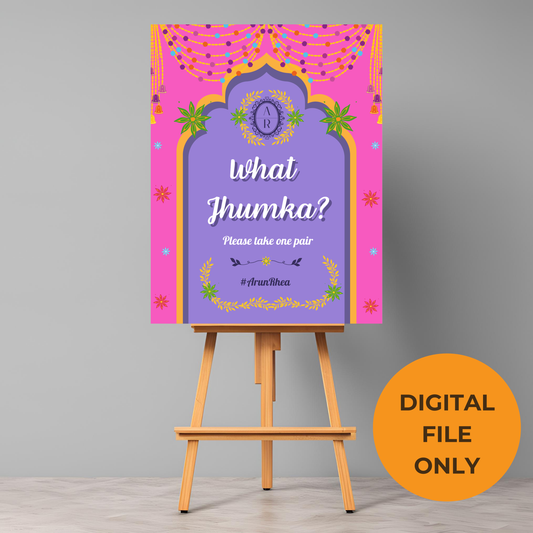 What Jhumka Entrance Signage - Digital Template