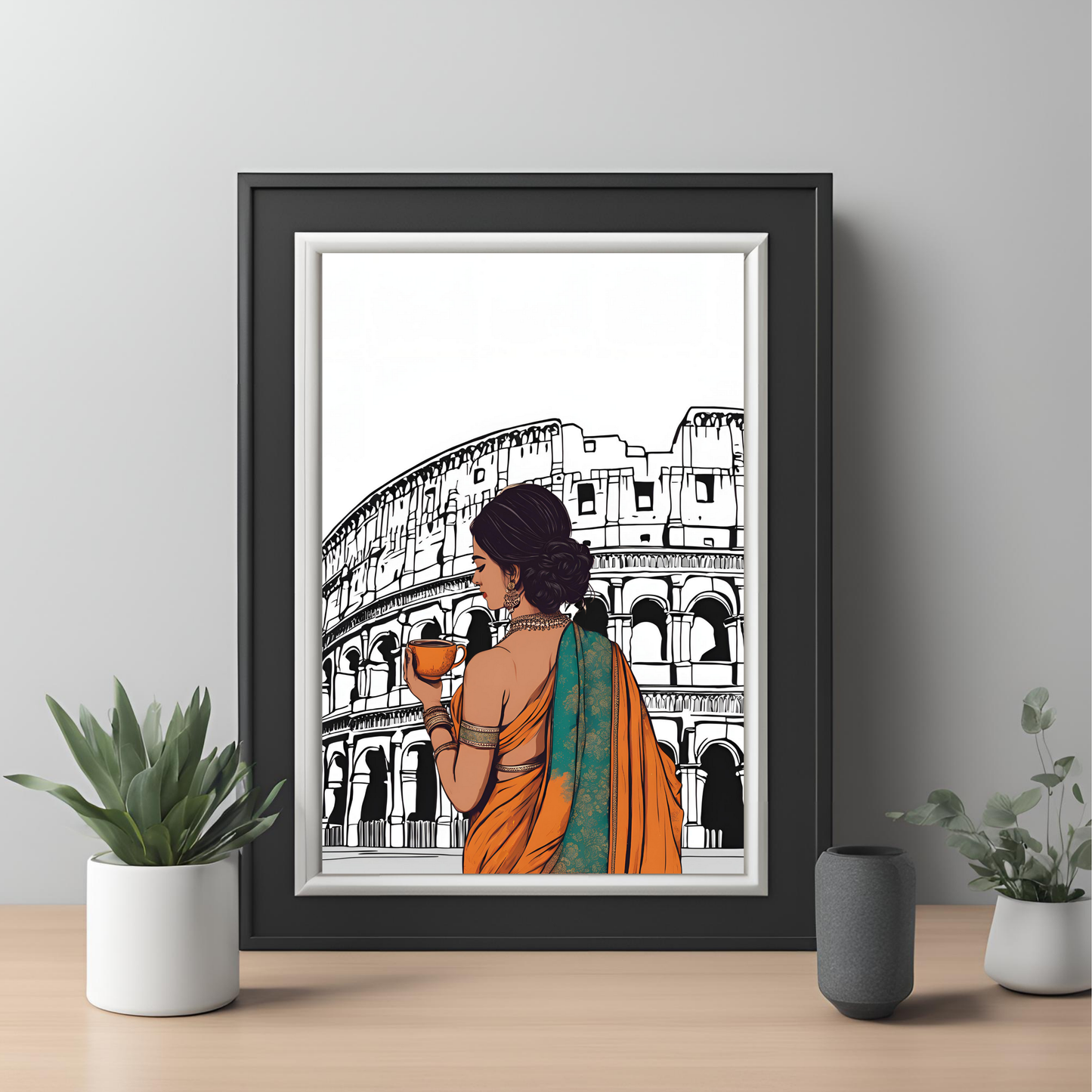 Desi Girl Customisable Travel Print