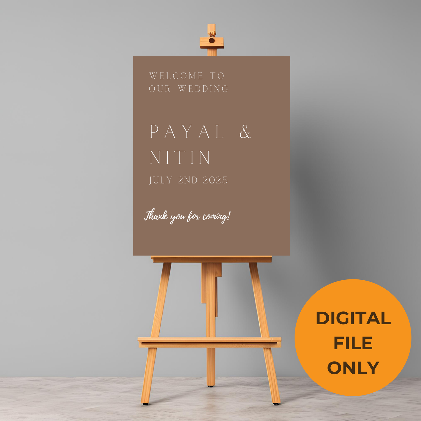 Coloured Minimalist Entrance Board Digital Download - Online Template
