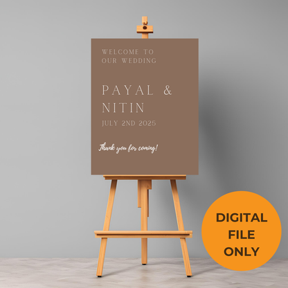 Coloured Minimalist Entrance Board Digital Download - Online Template