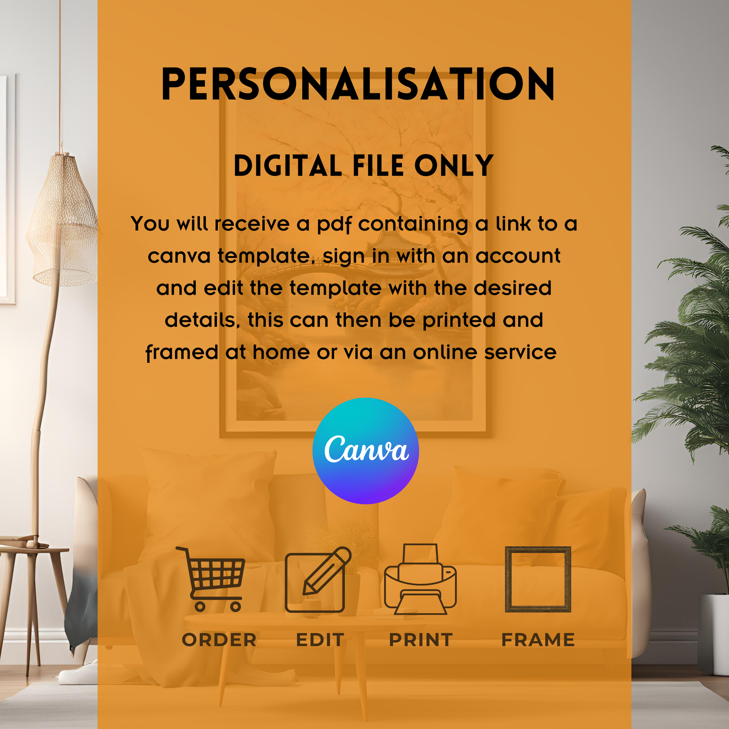 Book Lovers Customisable Print Digital Download - Online Template