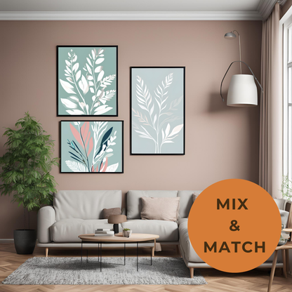 Botanical Print Sage Green Wall Art Digital Download