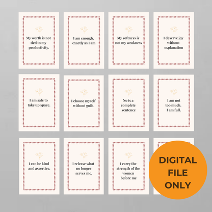 Brown Girl Affirmation Cards – Printable Self-Love & Empowerment Deck for Desi Women