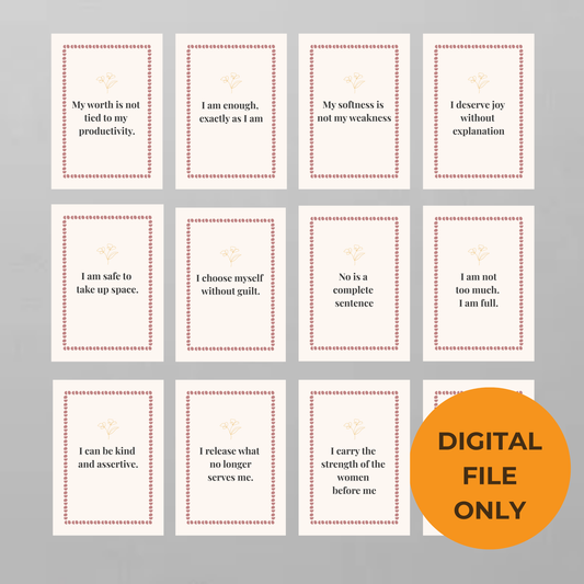 Brown Girl Affirmation Cards – Printable Self-Love & Empowerment Deck for Desi Women
