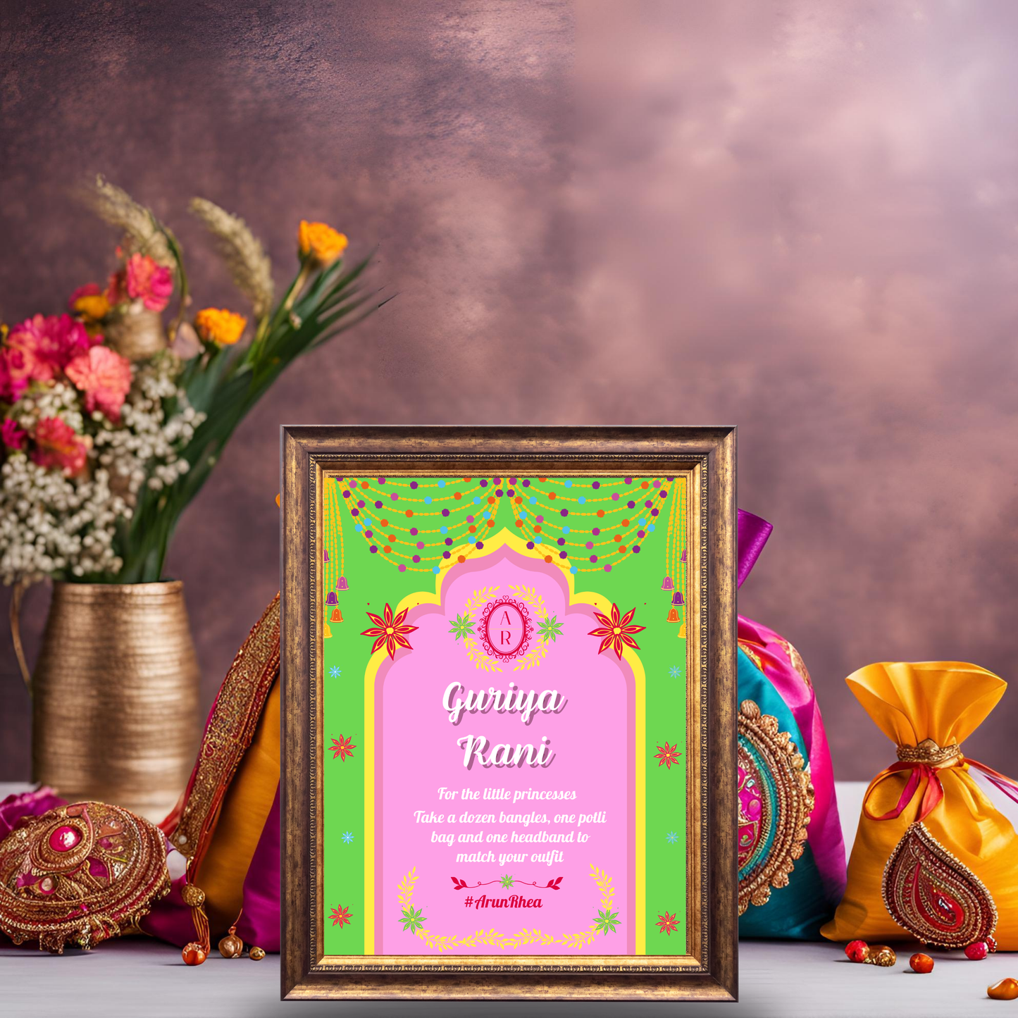 Guriya Rani Entrance Signage - Digital Template
