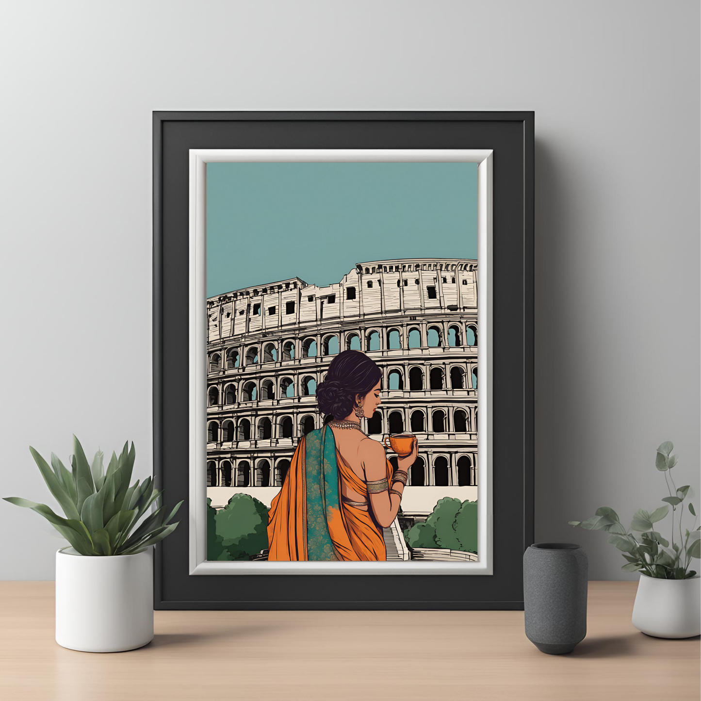 Desi Girl Customisable Travel Print