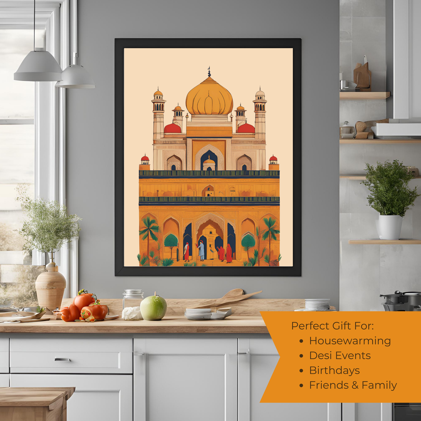 India Punjab Black Framed A4 Portrait Print