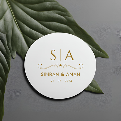 Simple Gold Monogram Digital Download - Online Template