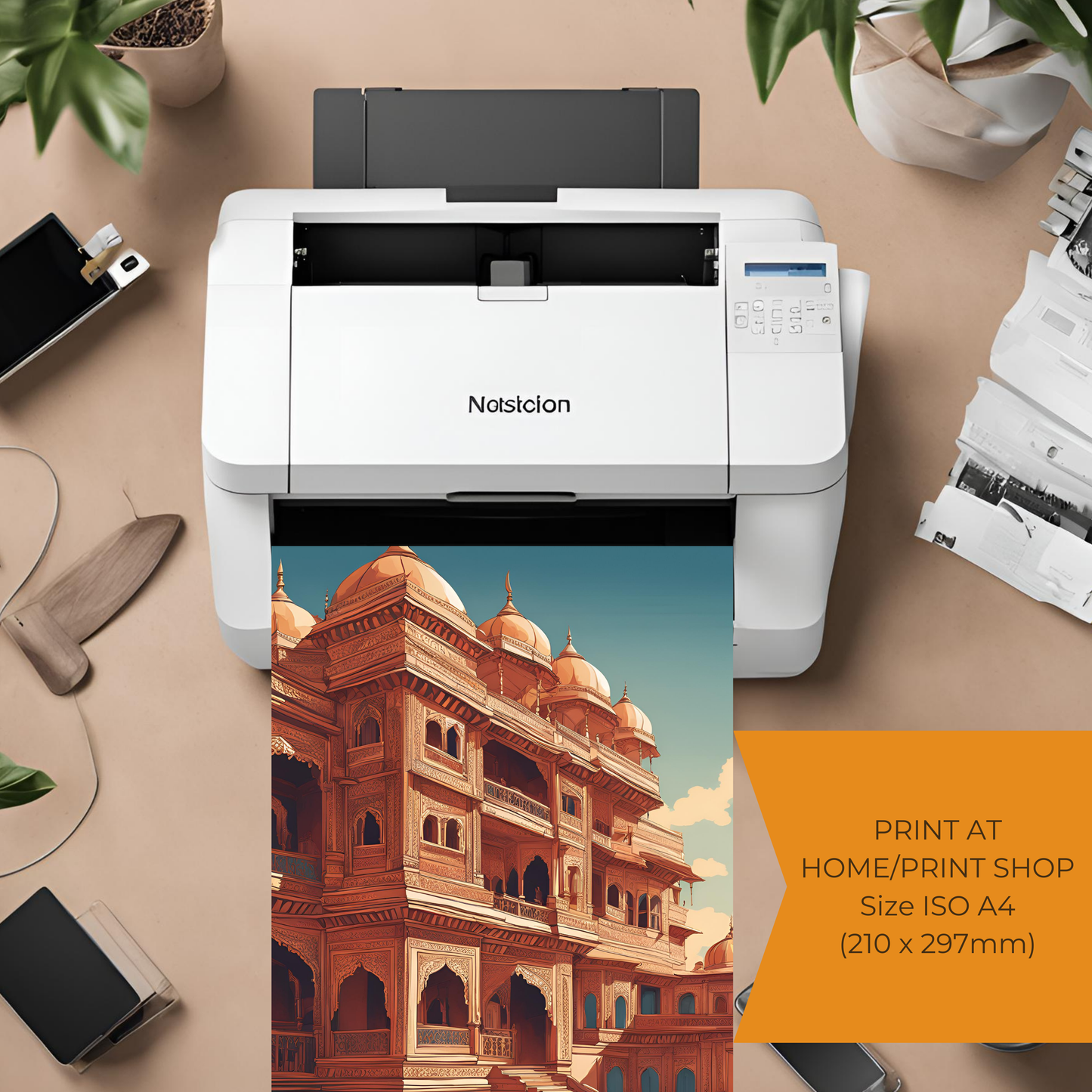 Indian Palace Landscape Wall Art Digital Download