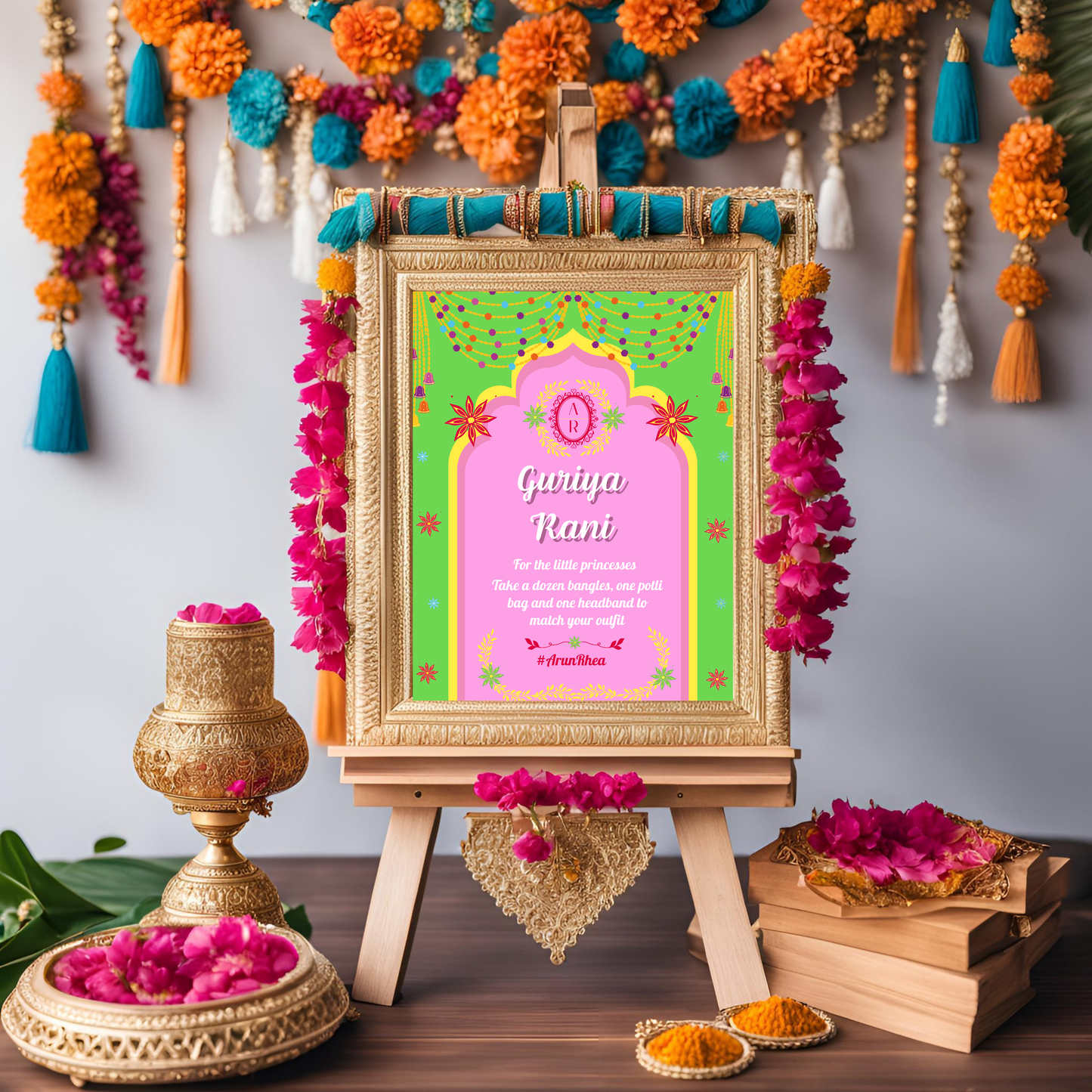 Guriya Rani Entrance Signage - Digital Template