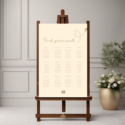 Destination Wedding Passport Seating Plan Digital Download - Online Template