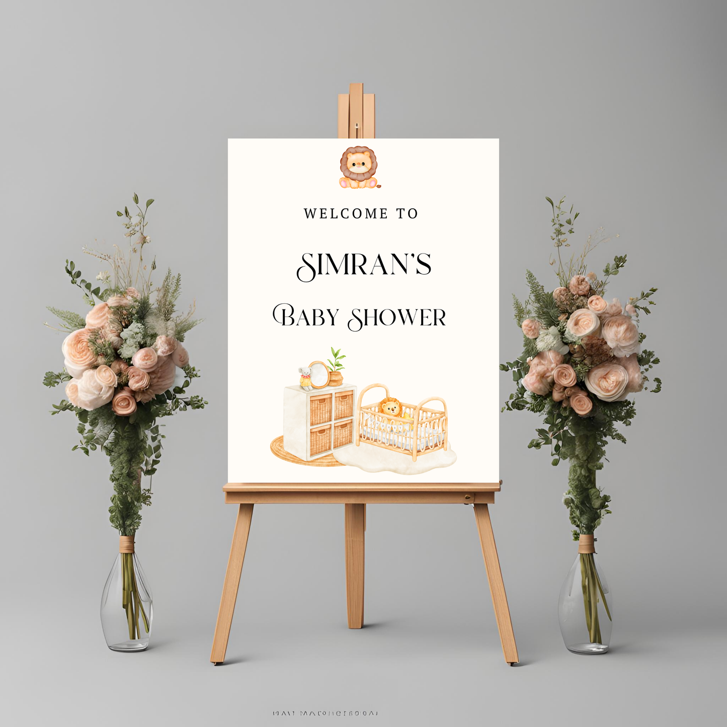 Baby Shower Entrance Board Digital Download - Online Template