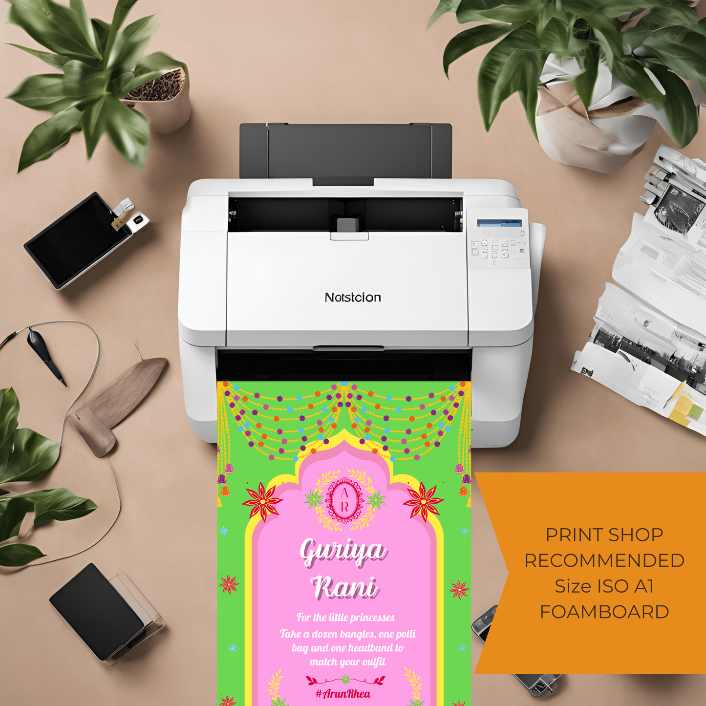 Guriya Rani Entrance Signage - Digital Template