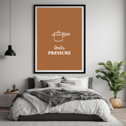 Under Pressure Framed A4 Fine Art Print - Portrait/Black