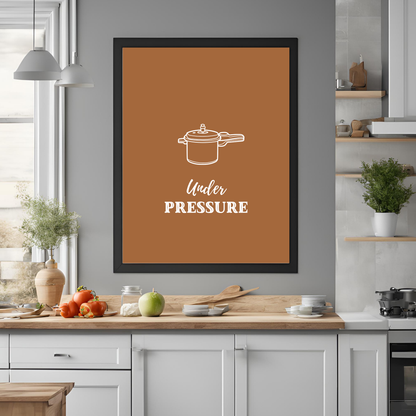 Under Pressure Framed A4 Fine Art Print - Portrait/Black