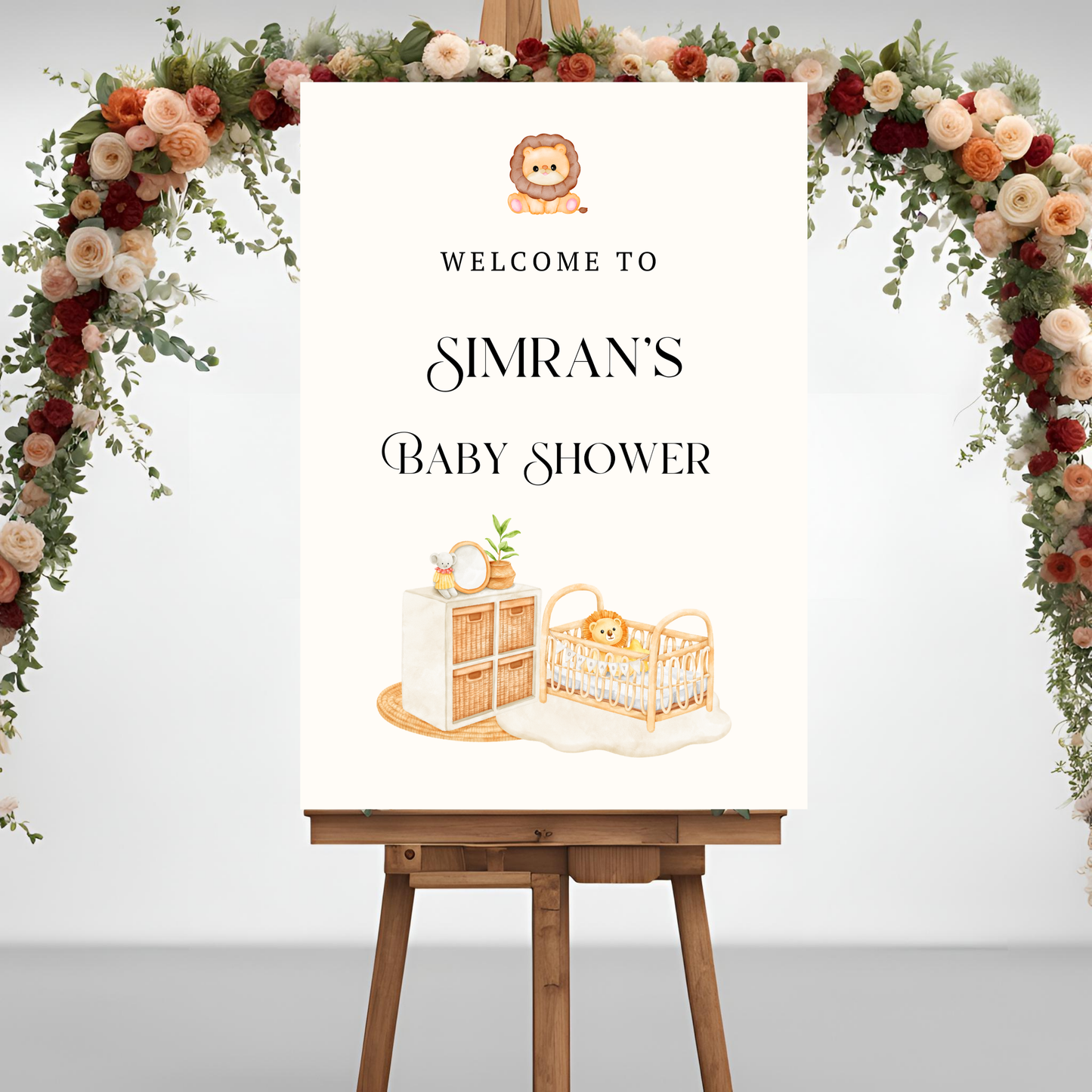 Baby Shower Entrance Board Digital Download - Online Template