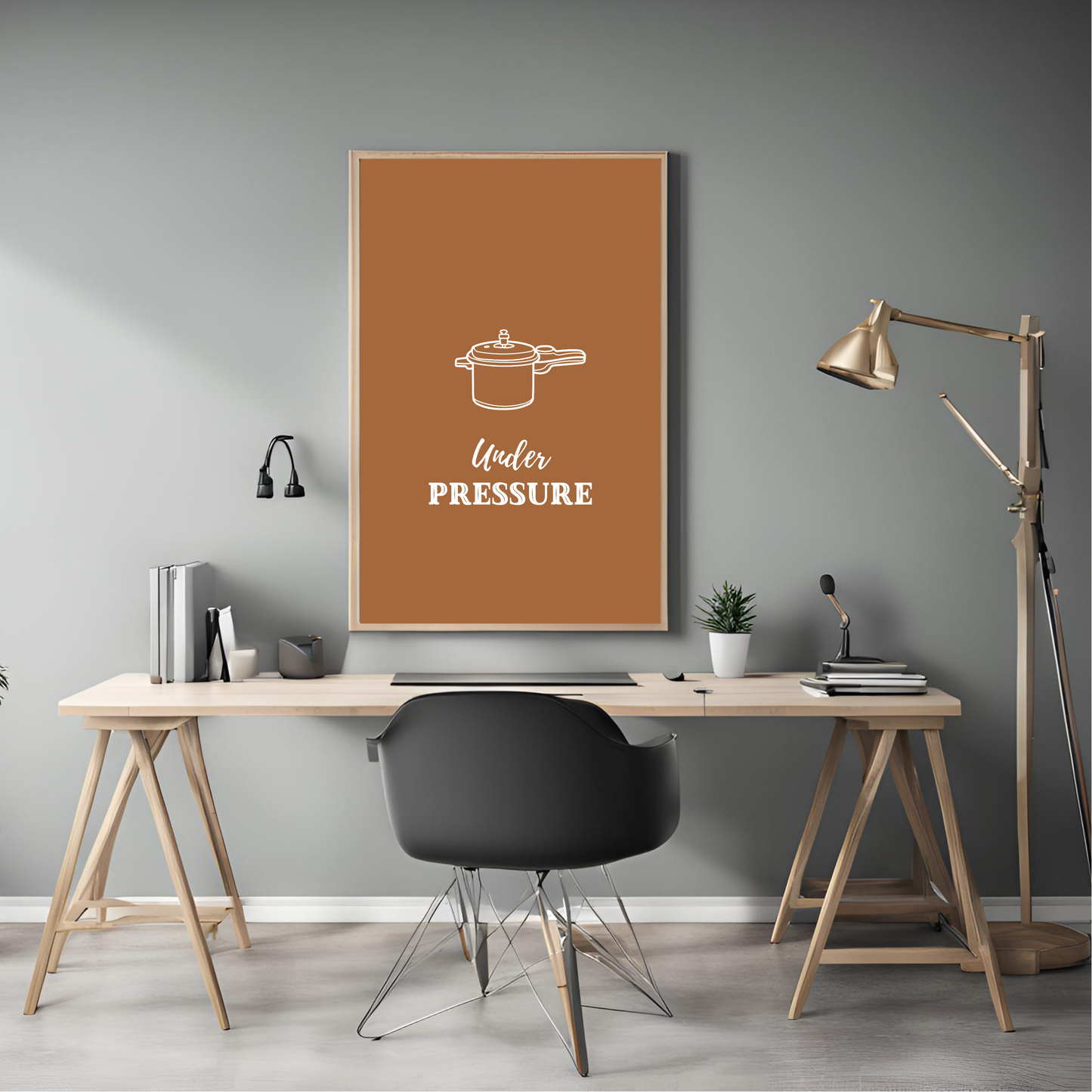 Under Pressure Framed A4 Fine Art Print - Portrait/Black