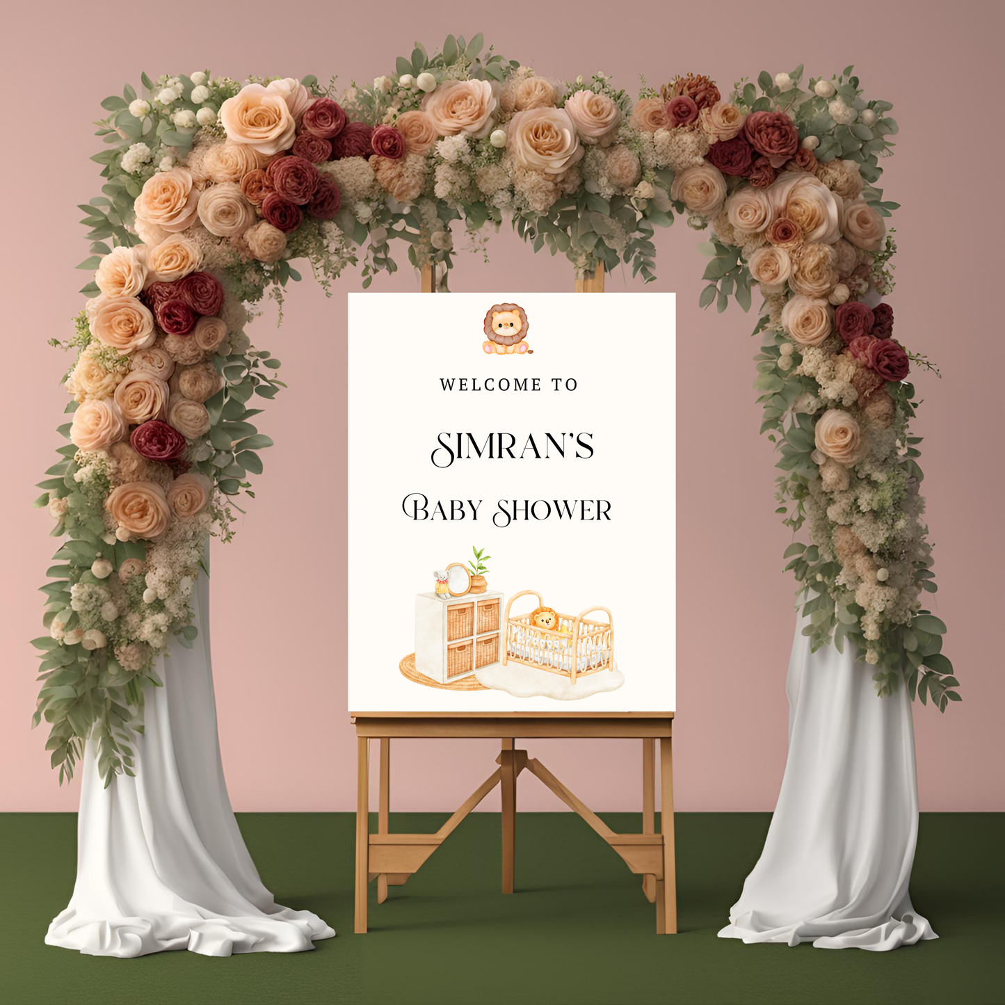 Baby Shower Entrance Board Digital Download - Online Template