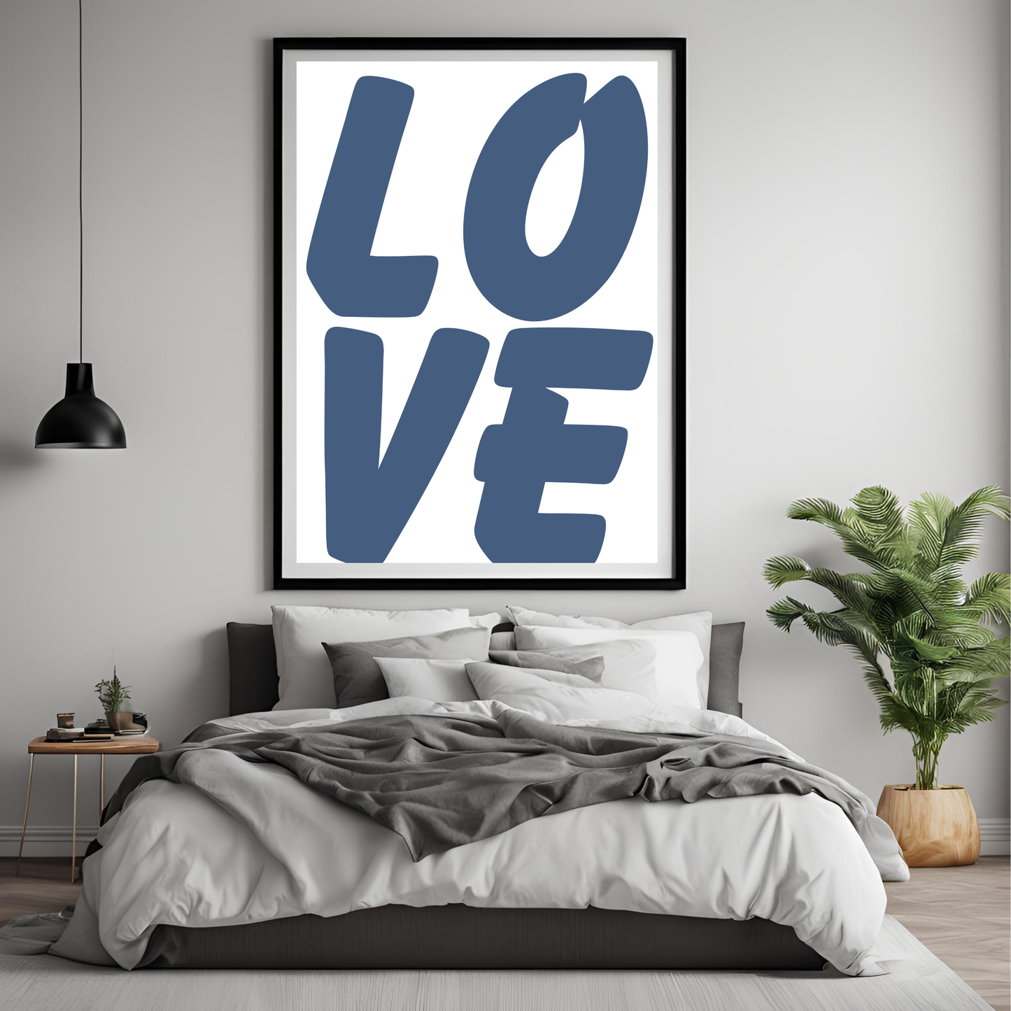Love Print White Wall Art Digital Download