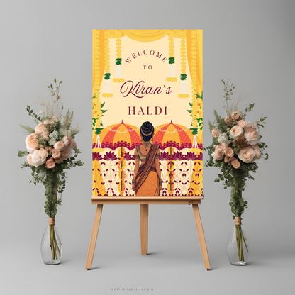 Haldi Entrance Board Digital Download - Online Template