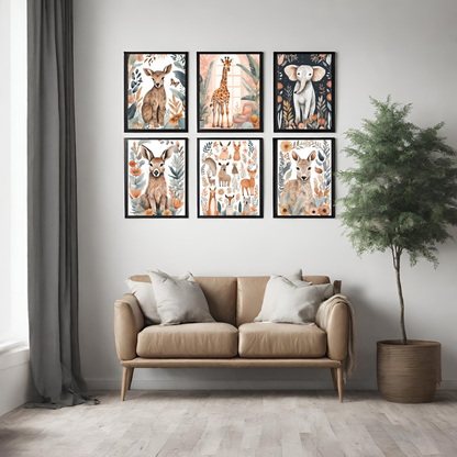 Safari Nursery Wall Art Digital Download