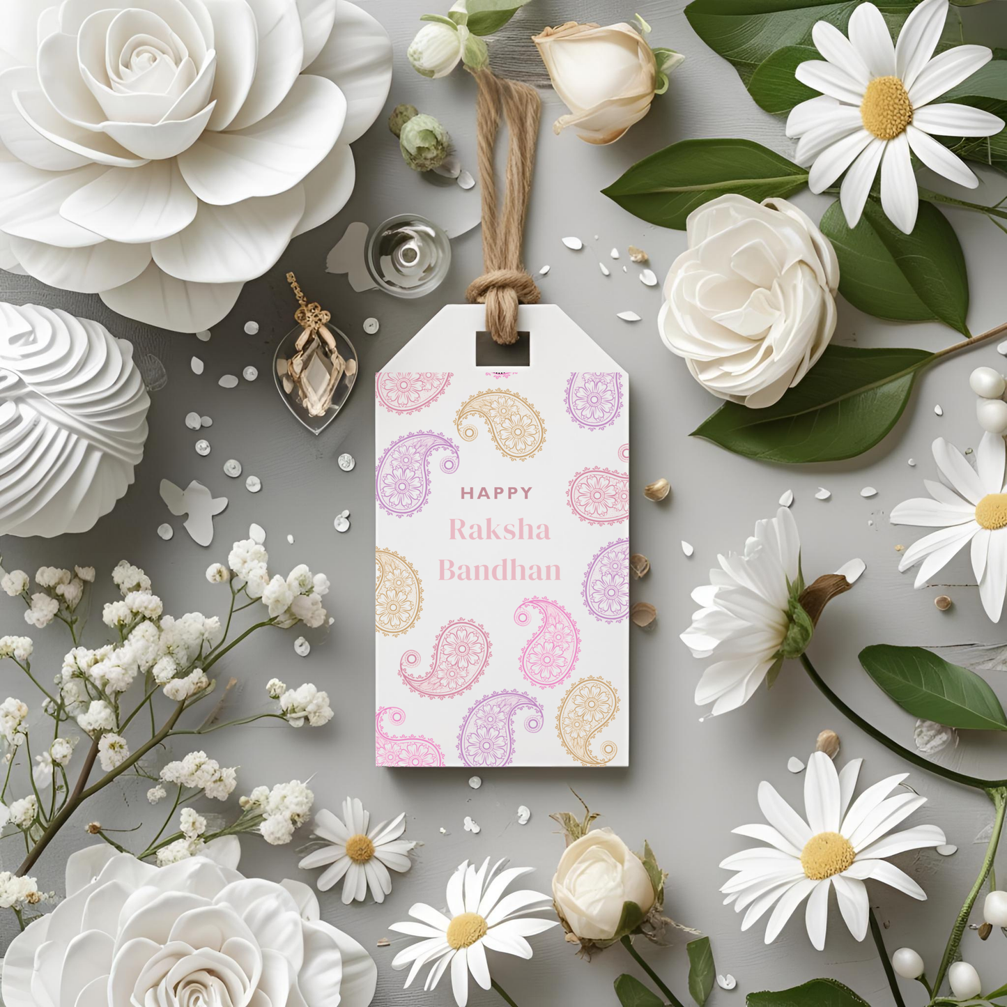 Rakhri Digital Gift Tags - Editable Template