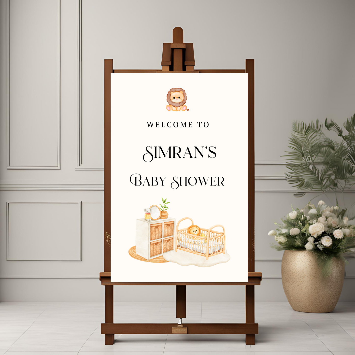 Baby Shower Entrance Board Digital Download - Online Template
