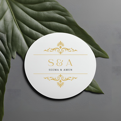 Gold Elegant Monogram Digital Download - Online Template