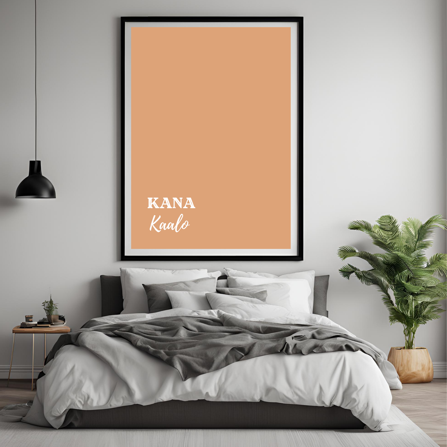 Kana Kaalo Framed A4 Print - Portrait/Black
