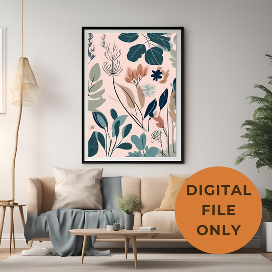 Botanical Print Garden Wall Art Digital Download