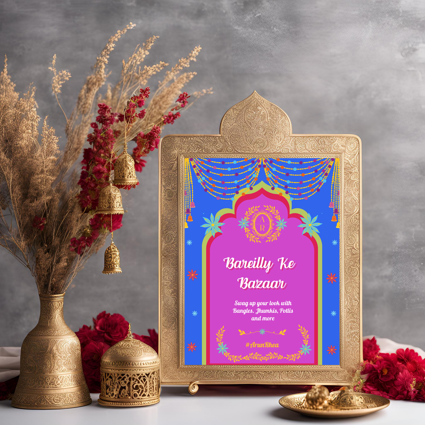 Bareilly Ke Bazaar Entrance Signage - Digital Template