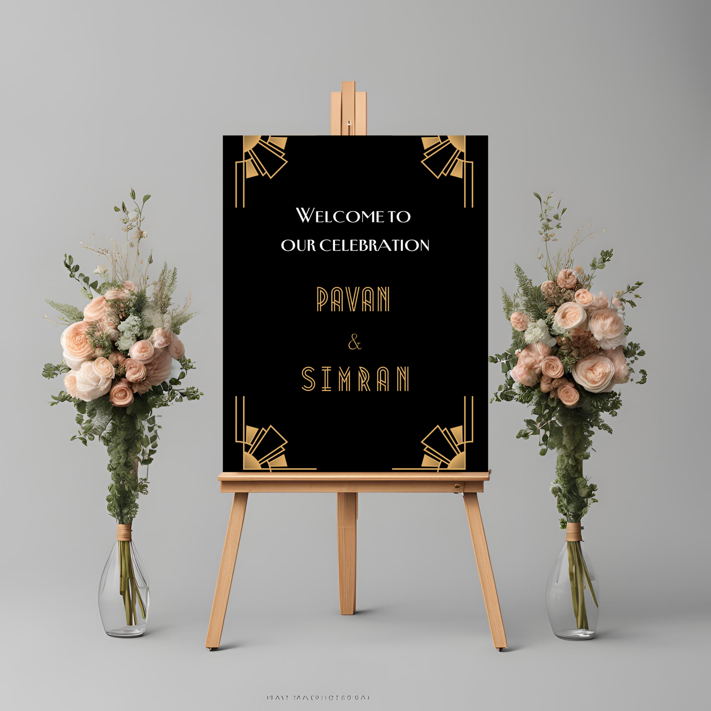 Vintage Glamour Welcome Sign