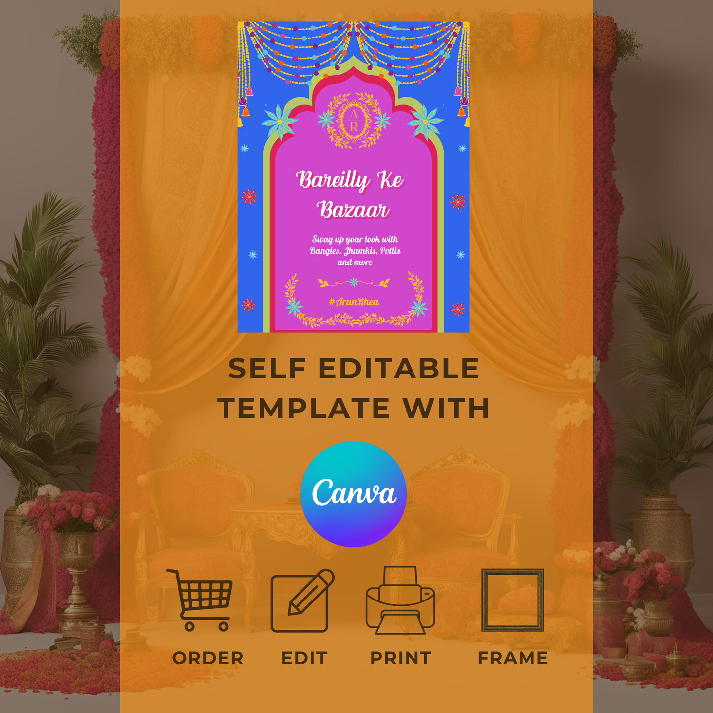 Bareilly Ke Bazaar Entrance Signage - Digital Template