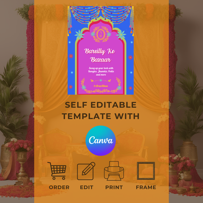 Bareilly Ke Bazaar Entrance Signage - Digital Template