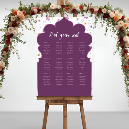 Purple Seating Plan Digital Download - Online Template