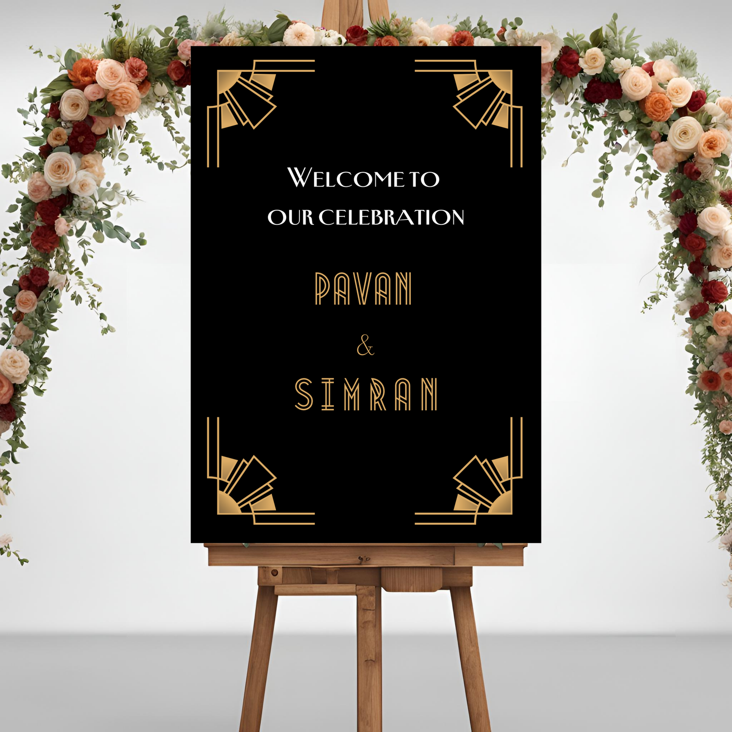 Vintage Glamour Welcome Sign