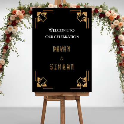 Vintage Glamour Welcome Sign