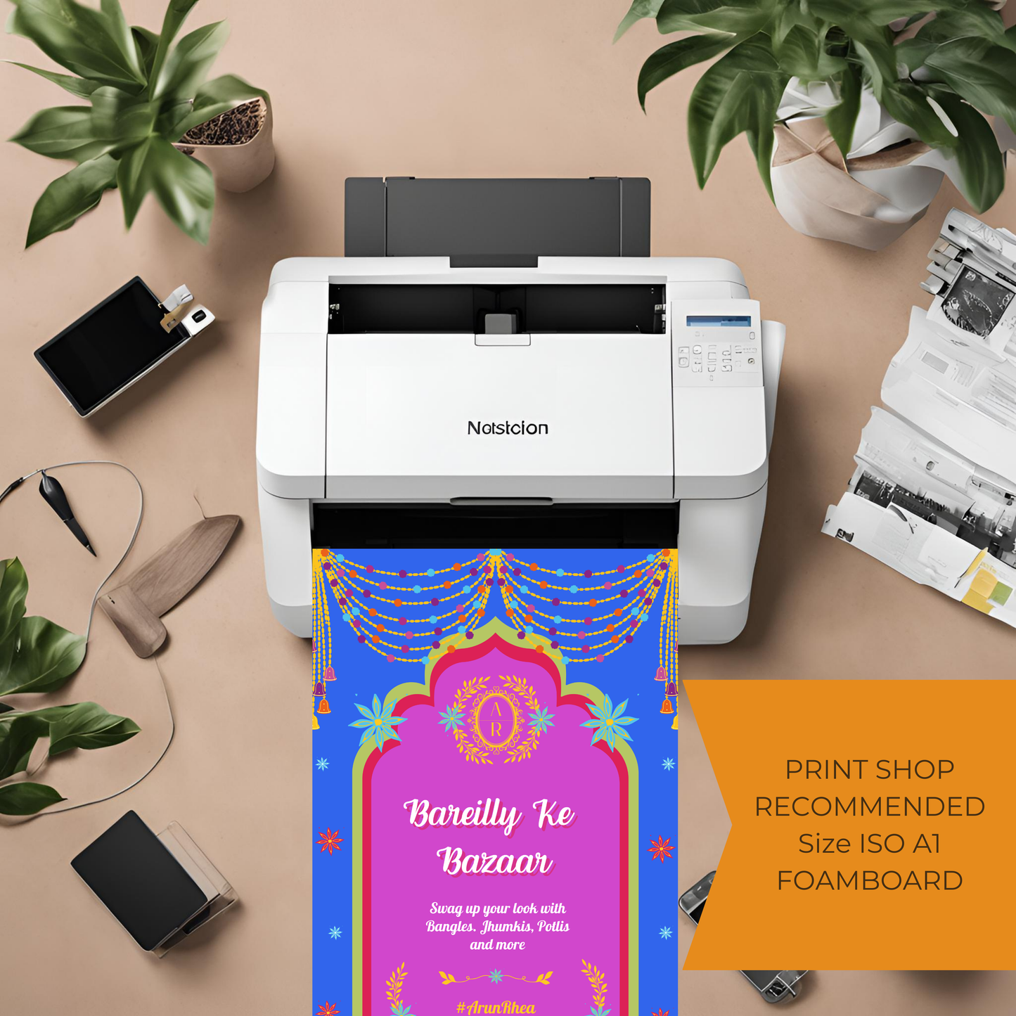 Bareilly Ke Bazaar Entrance Signage - Digital Template