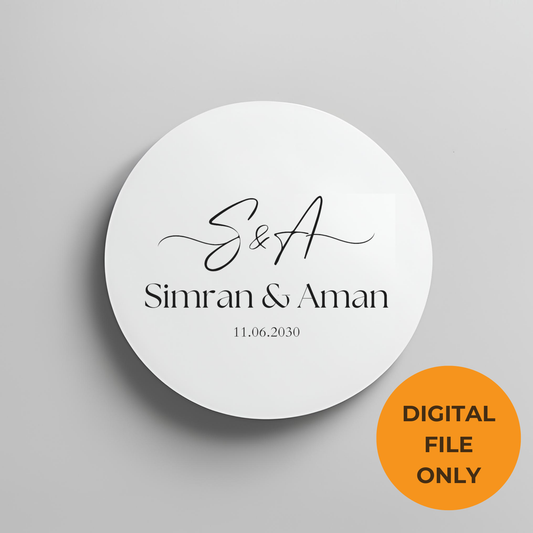 Calligraphy Monogram Digital Download - Online Template