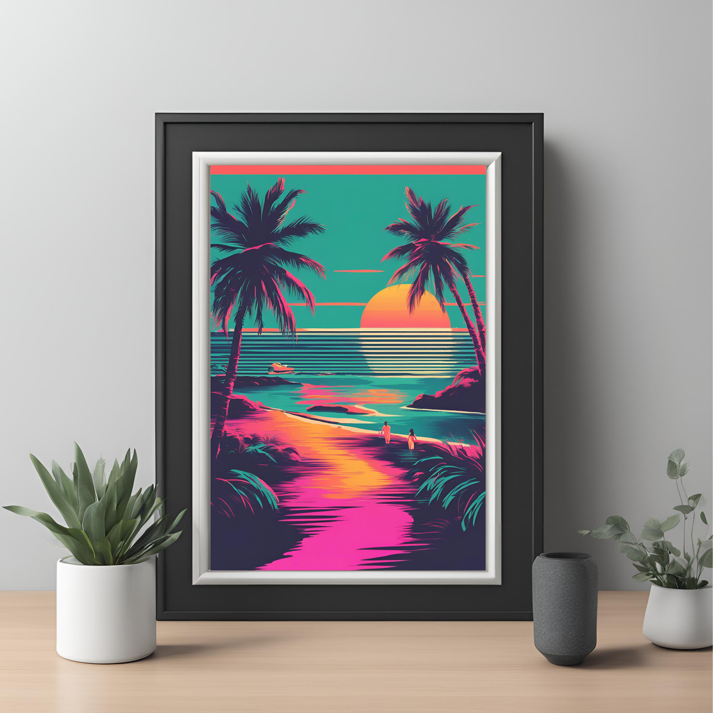 Coastal Gallery Wall - Printable Wall Art Summer Aesthetic Colourful Beach Poster