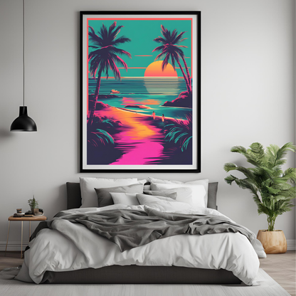 Coastal Gallery Wall - Printable Wall Art Summer Aesthetic Colourful Beach Poster