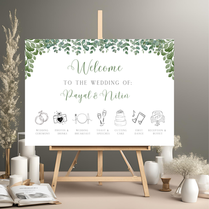 Leaf Wedding Timeline Digital Download - Online Template